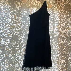 David’s Bridal Short One-Shoulder Bridesmaid Dress